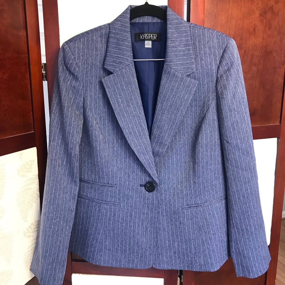 Kasper Blue Pinstripe Blazer